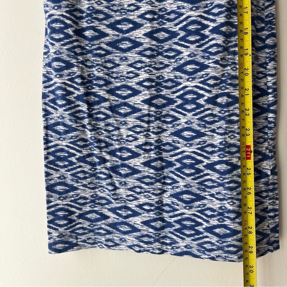 H&M Divided Blue White Ikat Print Bodycon Mini Dress Women’s Small Cotton Blend - Picture 2 of 9